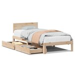 vidaXL Cadre de lit avec tiroirs sans matelas 75x190 cm
