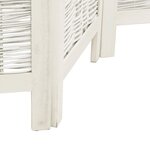 vidaXL Cloison de séparation 4 panneaux blanc bois de paulownia massif