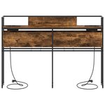 vidaXL Tête de lit de rangement Chêne fumé 120 cm Bois d'ingénierie