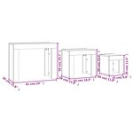 vidaXL Tables basses gigognes 3 Pièces Chêne sonoma Aggloméré