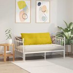 vidaXL Coussin de Dos Jaune 120 x 50 cm Tissu en velours côtelé