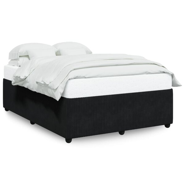 vidaXL Cadre de lit Noir 140x190 cm Velours