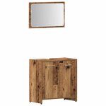 vidaXL Ensemble de meubles salle de bain 3 Pièces bois d'ingénierie