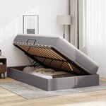 vidaXL Lit avec rangement et matelas avec matelas Gris 120 x 200 cm