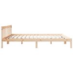 vidaXL Cadre de lit extra long sans matelas 180x210 cm bois massif pin