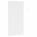 vidaXL Store de Fenêtre avec des rideaux Blanc Aluminium
