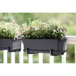 ELHO Balconniere Green Basics 50 - Extérieur & Balcon - L 16,5 x W 49 x H 13,7 cm - Vivre noir