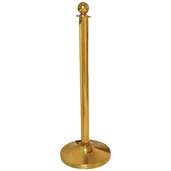 Poteau d'accueil inox laiton à tête ronde 95 cm - bolero -  - inox x950mm