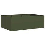 vidaXL Jardinière vert olive 120x80x40 cm acier