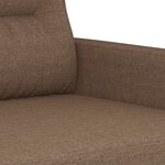 vidaXL Ensemble de canapés 3 Pièces avec coussins Marron Tissu