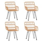 vidaXL Ensemble à manger de jardin 5Pièces Résine tressée