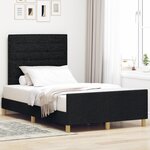 vidaXL Cadre de lit noir 120x190 cm en tissu