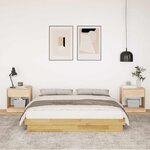 vidaXL Cadre de lit sans matelas 150x200 cm bois massif de chêne