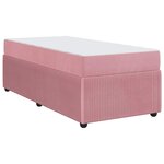 vidaXL Cadre de lit avec matelas avec matelas Rose 80 x 200 cm Velours