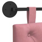 vidaXL Tête de lit suspendue Avec lumière LED Rose Velours
