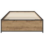 vidaXL Cadre de lit Chêne artisanal 80 x 200 cm Bois d'ingénierie