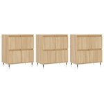 vidaXL Buffets 3 Pièces Chêne sonoma Bois d'ingénierie