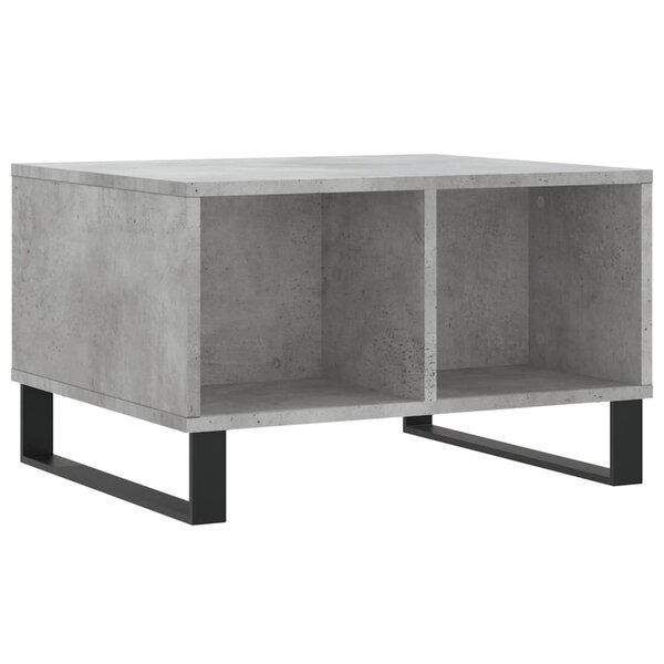 vidaXL Table basse Gris béton 60x50x36 5 cm Bois d'ingénierie