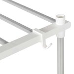 vidaXL Étagère pour machine à laver Blanc 70 x 27 x 136 cm Aluminium