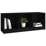 vidaXL Meuble TV Noir 104x33x41 cm Bois de pin massif