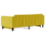 vidaXL Lit de jour avec gigogne et tiroirs jaune 100x200 cm velours