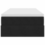 vidaXL Lit avec rangement et matelas Noir 100 x 200 cm Velours