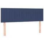 vidaXL Sommier à lattes de lit avec matelas Bleu 140x200 cm Tissu