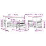 vidaXL Ensemble de canapés d'extérieur 6 pc Naturel et Crème