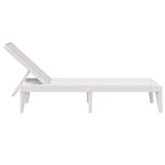 vidaXL Chaise longue blanc 186x60x29 cm PP