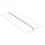 vidaXL Lit de repos avec matelas 90x200 cm Blanc Bois de pin massif