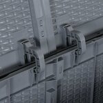 vidaXL Boîte de rangement de jardin gris PP rotin 180 L