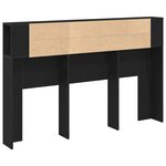vidaXL Cabinet de Tête de Lit Chêne noir 120 x 18.5 x 102.5 cm