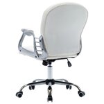 vidaXL Chaise de bureau pivotante Blanc Similicuir