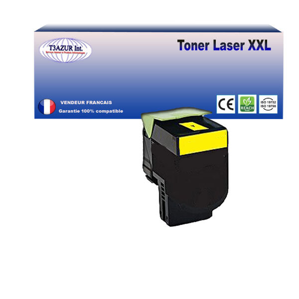 70C2HY0 - Toner compatible avec Lexmark CS410dn  CS410dtn  CS410n  Jaune - 3 000 pages