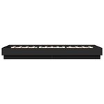 vidaXL Cadre de lit sans matelas noir 90x200 cm bois d'ingénierie