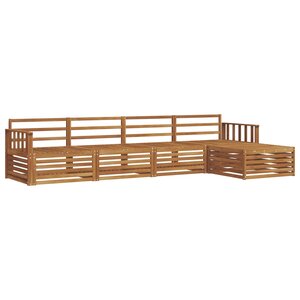 vidaXL Ensemble de canapés d'extérieur 5 Pièces Naturel
