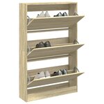 vidaXL Armoire à chaussures chêne sonoma 80x21x125 5cm bois ingénierie