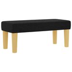 vidaXL Lit à ressorts avec tête de lit Noir 200 x 90 cm tissu