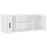 vidaXL Meuble TV Blanc 100x35x40 cm Bois d'ingénierie