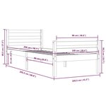 Vidaxl cadre de lit bois massif 100x200 cm