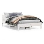 vidaXL Cadre de lit sans matelas blanc 160x200 cm bois de pin massif