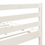 vidaXL Cadre de lit sans matelas blanc bois massif