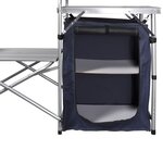 vidaXL Unité de cuisine de camping pliable avec pare-vent Aluminium