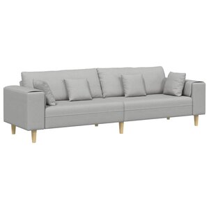 vidaXL Canapé Gris nuage 250 x 77 x 76 cm tissu