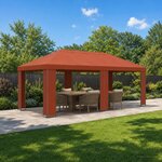 vidaXL Abri de jardin 6 x 3 m Terre cuite Polyester et Acier 190 gsm