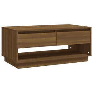 vidaXL Table basse Chêne marron 102 5x55x44 cm Bois d'ingénierie