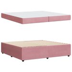 vidaXL Cadre de lit avec matelas Rose 200 x 200 cm tissu