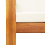 vidaXL Salon de jardin avec coussins 5 Pièces Bois d'acacia solide