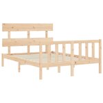 vidaXL Cadre de lit sans matelas 140x190 cm bois de pin massif