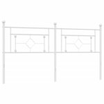 vidaXL Tête de lit métal blanc 180 cm